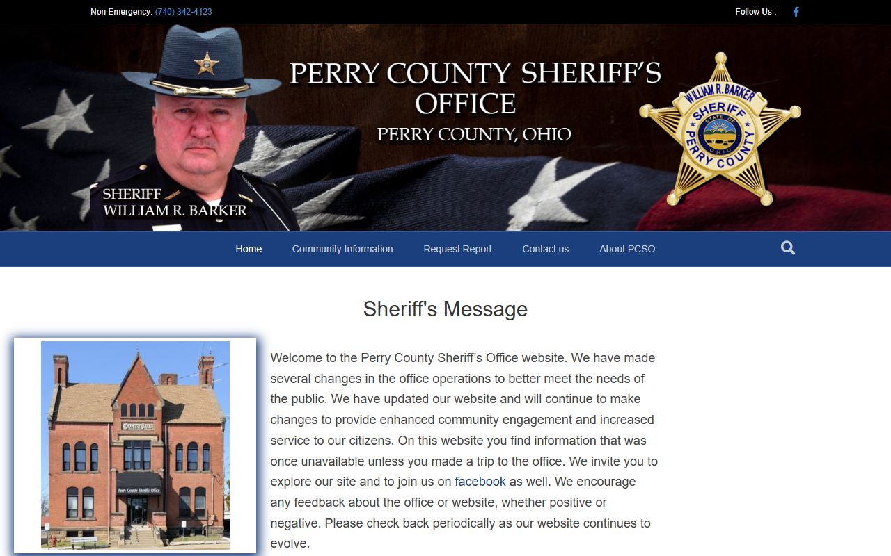 Perry County Sheriff Office website for 72 hour booking records