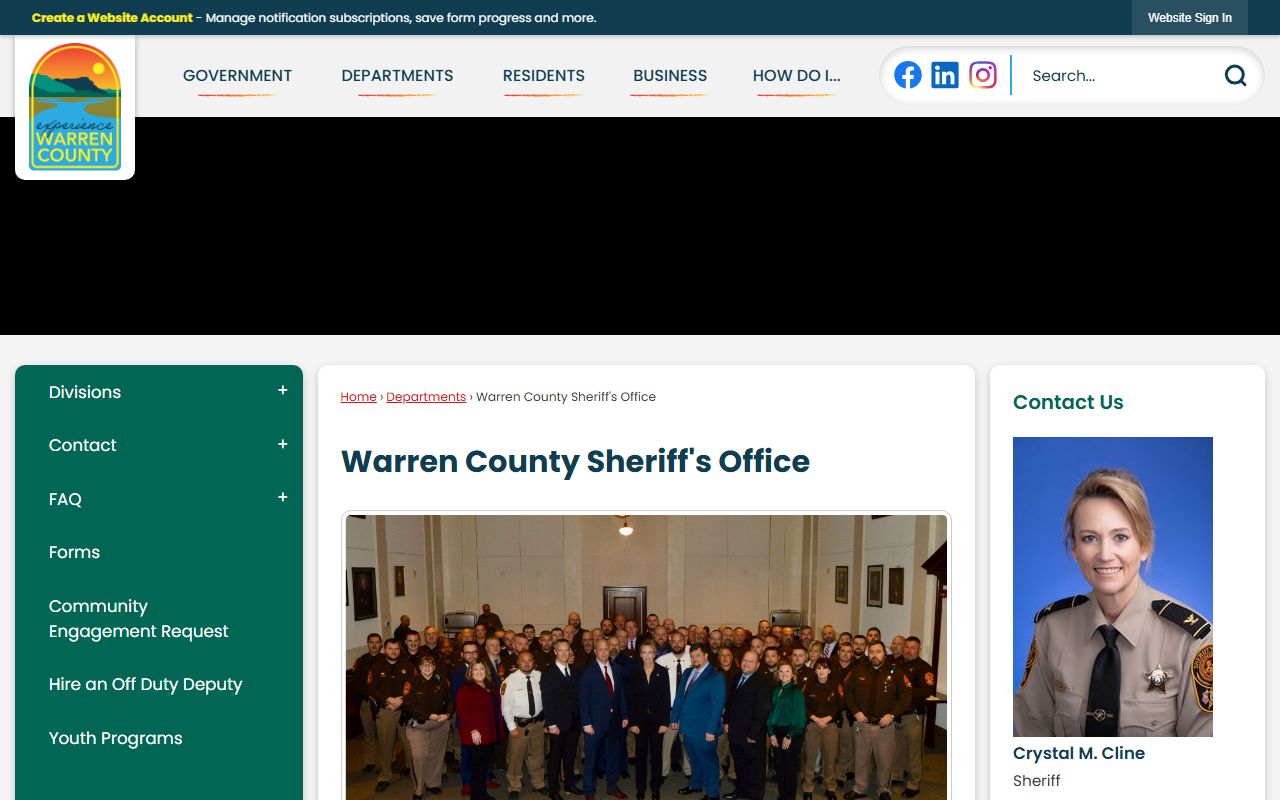 Warren County Sheriff's Office 72 hour booking records